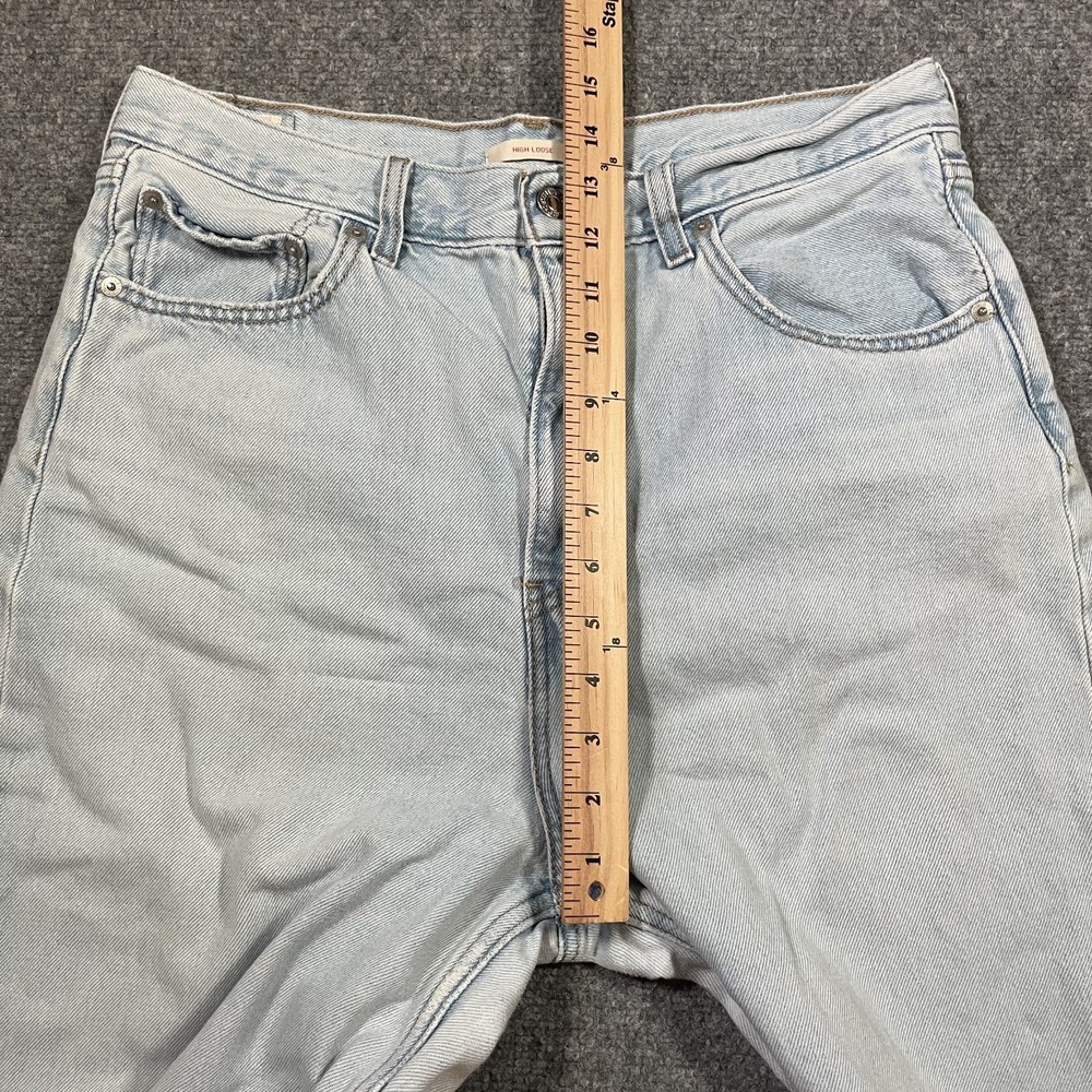 Levi's Premium High Loose Denim Jeans Womens Size 31 Washed Blue Wide Leg Baggy - Picture 6 of 14